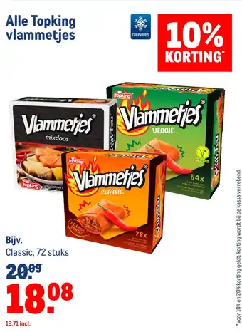 Makro Alle Topking vlammetjes aanbieding