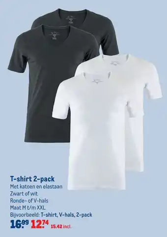 Makro T-shirt 2-pack aanbieding