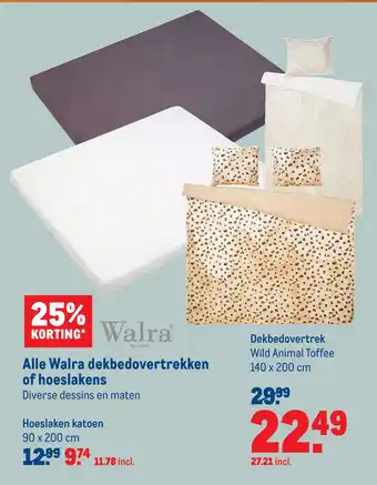 Makro Alle walra dekbedovertrekken of hoeslakens aanbieding