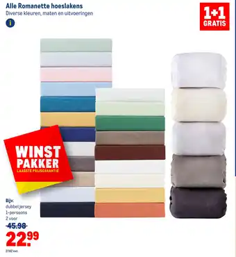 Makro Alle Romanette hoeslakens aanbieding