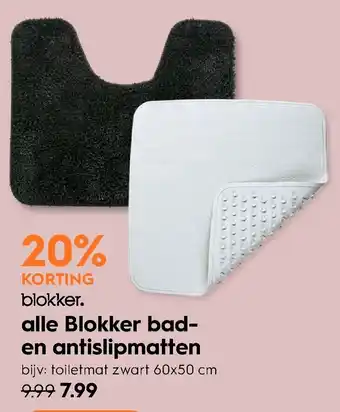 Blokker Blokker Bad- en antislipmatten 60x50 cm aanbieding