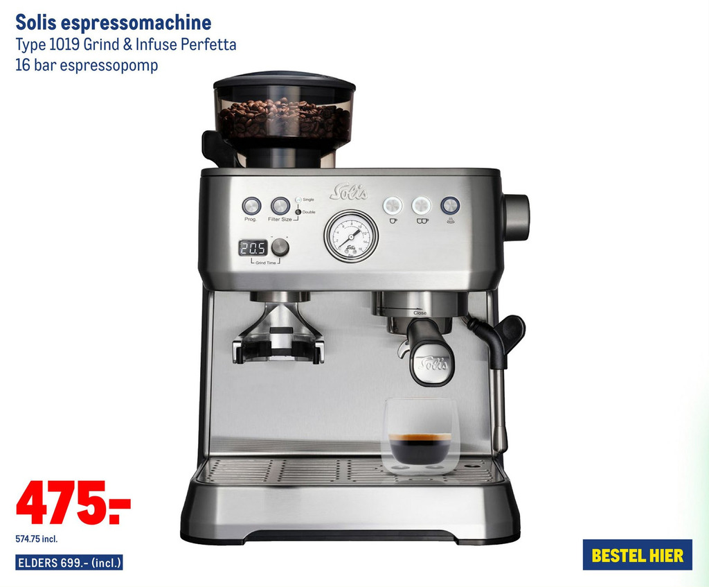 Solis espressomachine aanbieding bij Makro