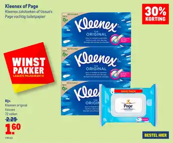 Makro Kleenex of Page aanbieding