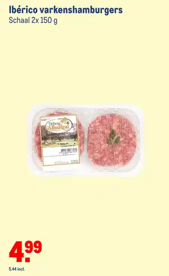 Makro Ibérico varkenshamburgers aanbieding