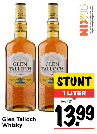 Vomar Voordeelmarkt Glen Talloch Whisky aanbieding