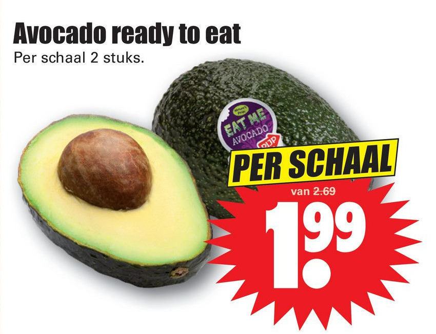 Avocado ready to eat aanbieding bij Dirk