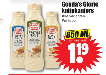 Dirk Gouda's Glorie knijpkanjers aanbieding