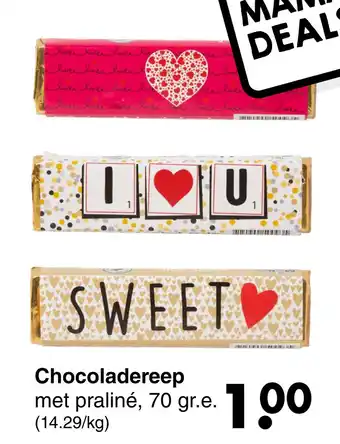 Wibra Chocoladereep aanbieding