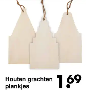 Wibra Houten grachten plankjes aanbieding