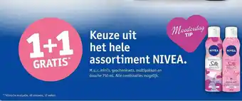 Kruidvat Nivea 1+1 Gratis aanbieding