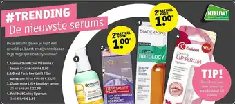 Kruidvat Garnier SkinActive Vitamine C Serum, L'Oréal Paris Revitalift Filler Oogserum, Diadermine Lift+ Botology Serum Of Kruidvat Ca aanbieding