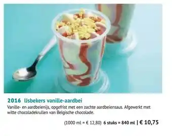 Bofrost Ijsbekers Vanille-Aardbei aanbieding