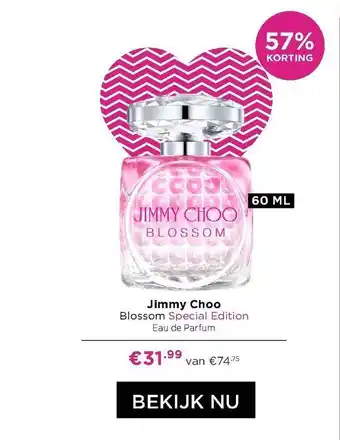 ICI Paris XL Jimmy Choo Blossom Special Edition Eau De Parfum 57% Korting aanbieding