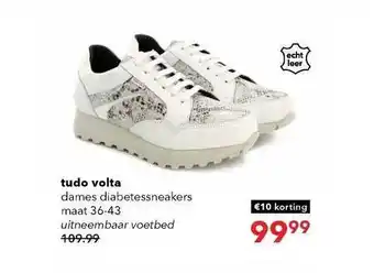 Scapino Tudo Volta Dames Diabetessneakers €10 Korting aanbieding