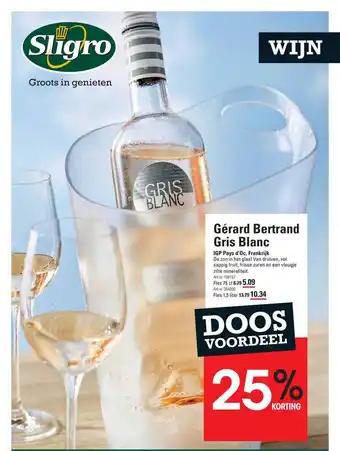 Sligro Gerard Bertrand Gris Blanc aanbieding