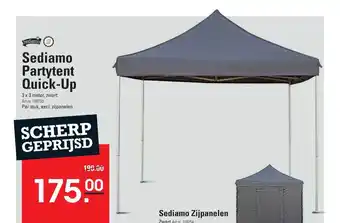 Sligro Sediamo Partytent Quick-Up aanbieding