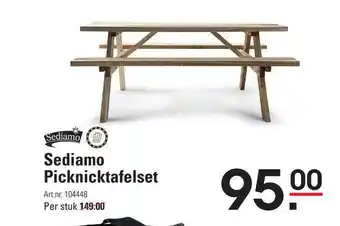 Sligro Sediamo Picknicktafelset aanbieding