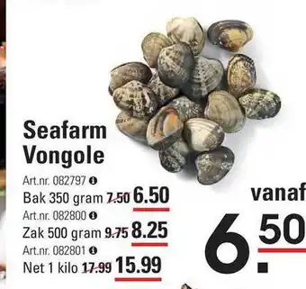 Sligro Seafarm Vongole aanbieding