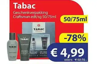 Die Grenze Tabac Geschenkverpakking Craftsman Edt-Sg 50-75ml aanbieding