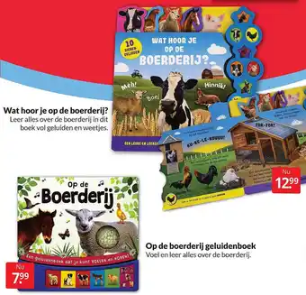 Boekenvoordeel Wat Hoor Je Op De Boerderij? Of Op De Boerderij Geluidenboek aanbieding