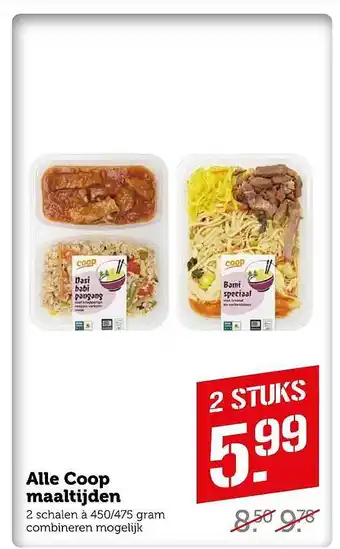 Coop Alle Coop Maaltijden aanbieding