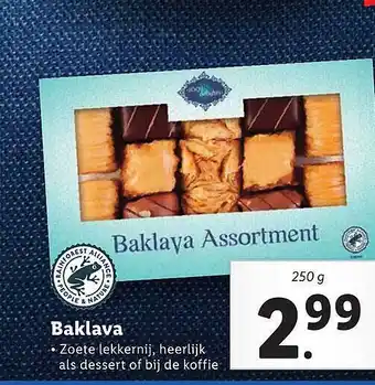 Lidl Baklava aanbieding