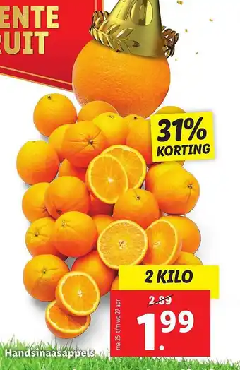 Lidl Handsinaasappels aanbieding