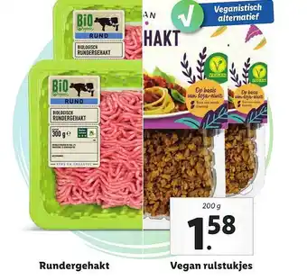 Lidl Rundergehakt Of Vegan Rulstukjes aanbieding