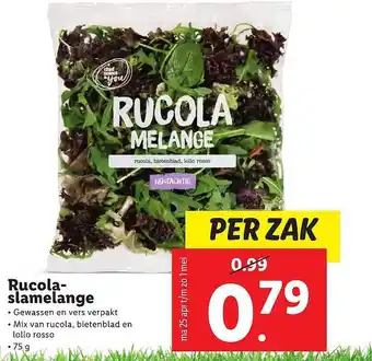 Lidl Rucola-slamelange aanbieding