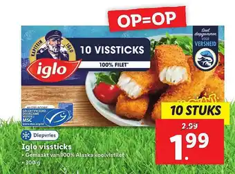 Lidl Iglo Vissticks aanbieding