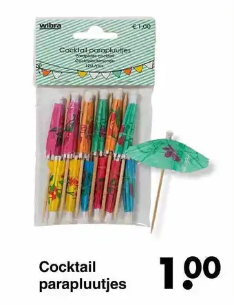 Wibra Cocktail Parapluutjes aanbieding