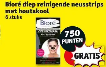 Kruidvat Bioré Diep Reinigende Neusstrips Met Houtskool aanbieding