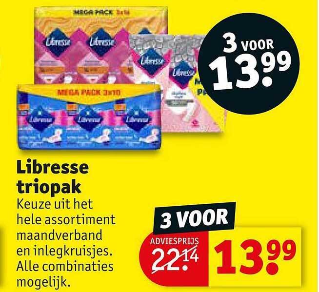 Libresse Triopak aanbieding bij Kruidvat