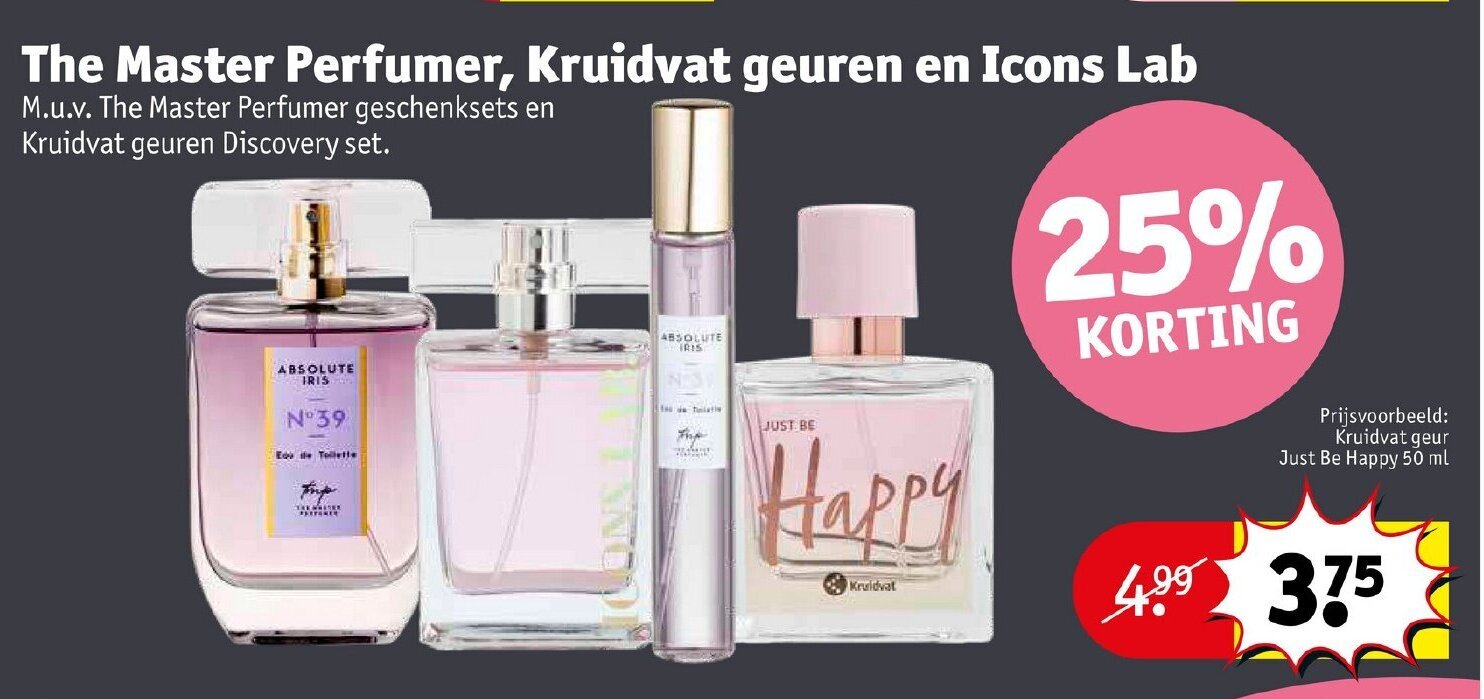The Master Perfumer, geuren en Icons Lab aanbieding bij Kruidvat