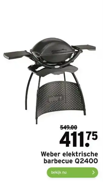 GAMMA Weber Elektrische Barbecue Q2400 aanbieding