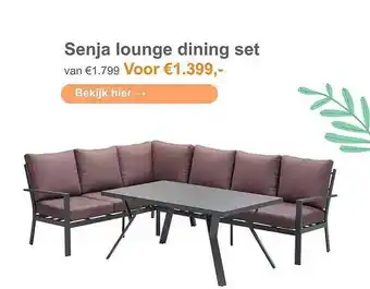 Tuinmeubelland Senja Lounge Dining Set aanbieding