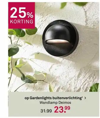 Karwei Op Gardenlights Buitenverlichting¹ > Wandlamp Deimos 25% Korting aanbieding