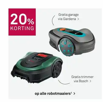 Karwei Op Alle Robotmaaiers¹ 20% Korting aanbieding