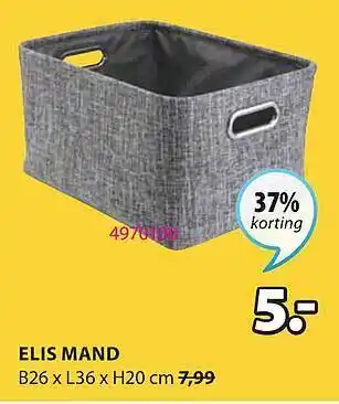 Jysk Elis Mand aanbieding