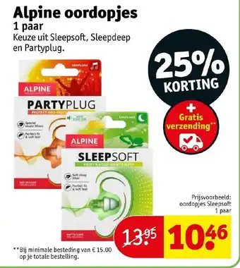 Kruidvat Alpine oordopjes aanbieding