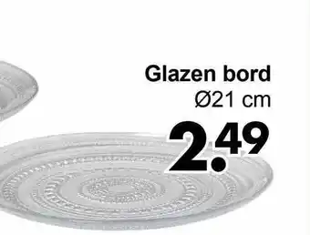 Wibra Glazen Bord aanbieding