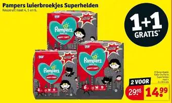 Kruidvat Pampers luierbroekjes Superhelden aanbieding