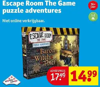 Kruidvat Escape Room The Game puzzle adventures aanbieding