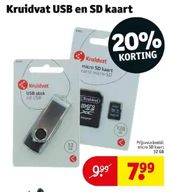 Kruidvat USB en SD kaart aanbieding