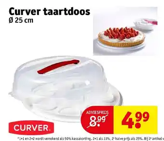 Kruidvat Curver taartdoos 25cm aanbieding