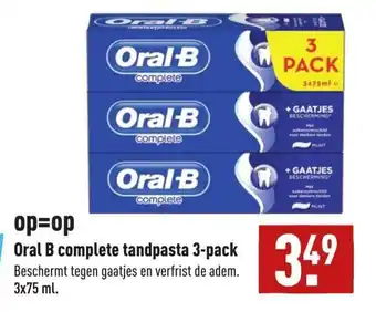 ALDI Oral B complete tandpasta 3-pack 3x75ml aanbieding