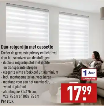 ALDI Duo-rolgordijn met cassette aanbieding