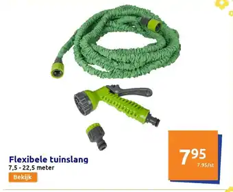 Action Flexibele tuinslang 7,5 - 22,5 meter aanbieding