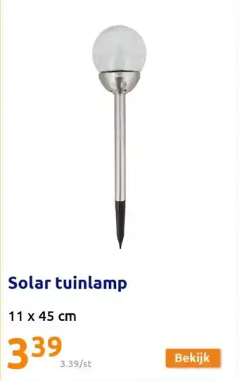 Action Solar tuinlamp 11 x 45 cm aanbieding