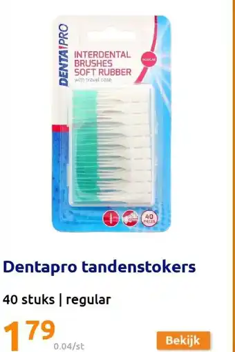 Action Dentapro tandenskoers 40 stuks aanbieding